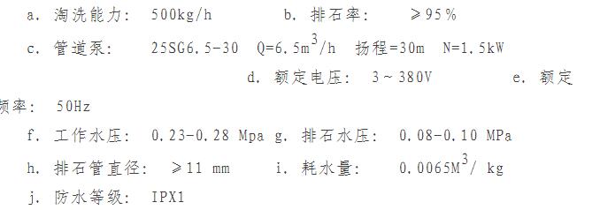 自動(dòng)洗米機(jī)技術(shù)參數(shù)