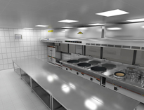 大型食堂廚具廠家告訴你商用廚房照明設(shè)計(jì)方法